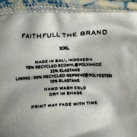 Faithfull The Brand Palmero Paisley Bikini Bottom Powder Blue NWT Women XXL - Picture 7 of 7